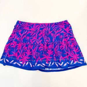 Lilly Pulitzer Gardenia Skort M Pink Grenadine Flocking to Paradise